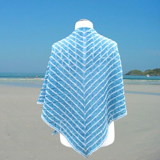 Strandspaziergang, luftiges Sommertuch, Strickanleitung