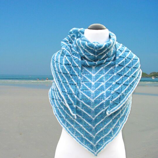 Strandspaziergang, luftiges Sommertuch, Strickanleitung