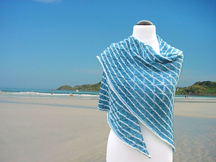 Strandspaziergang, luftiges Sommertuch, Strickanleitung