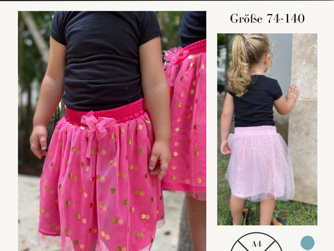 Schnittmuster Rock Prinzessin Allerliebst für Mädchen Gr. 74-140