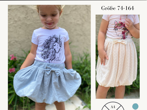 Schnittmuster Rock Benelisa aus Webware für Mädchen Gr. 74-164