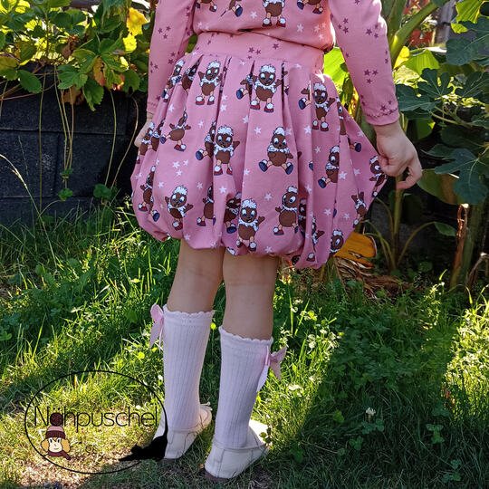 Schnittmuster Kellerfalten-Rock Benelisa für dehnbare Stoffe Gr. 74-164