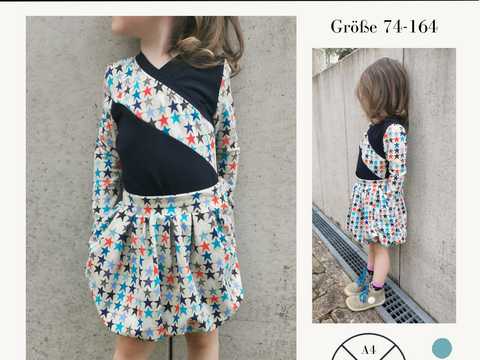 Schnittmuster Kellerfalten-Rock Benelisa für dehnbare Stoffe Gr. 74-164