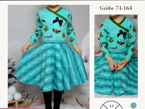 Schnittmuster Tellerrock Add-on für Kinderkleid Francine Gr. 74-164