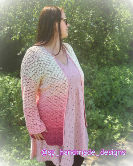 Crochet Cardigan Pattern "Lace Muschel" | Shell Stitch | All Sizes XS-5XL