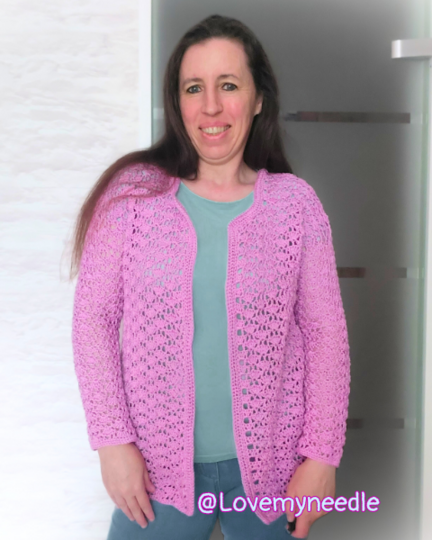 Häkeljacke Anleitung "Lace Muschel Cardigan" häkeln | alle Größen XS- 5XL