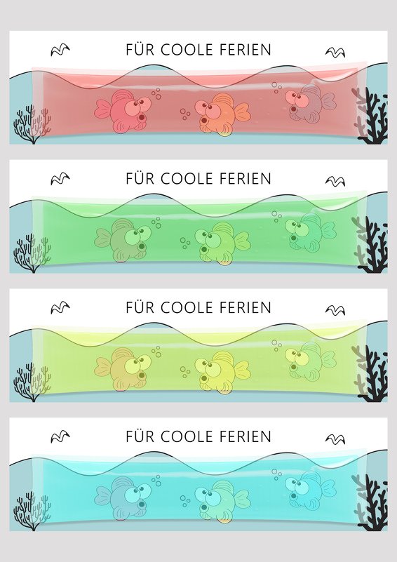 Laminiervorlage Druckvorlage Lesezeichen Ferien Geschenk Wassereis - Bild 2