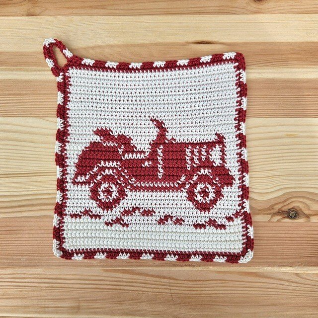 Häkelanleitung Topflappen "Oldtimer" - Bild 4