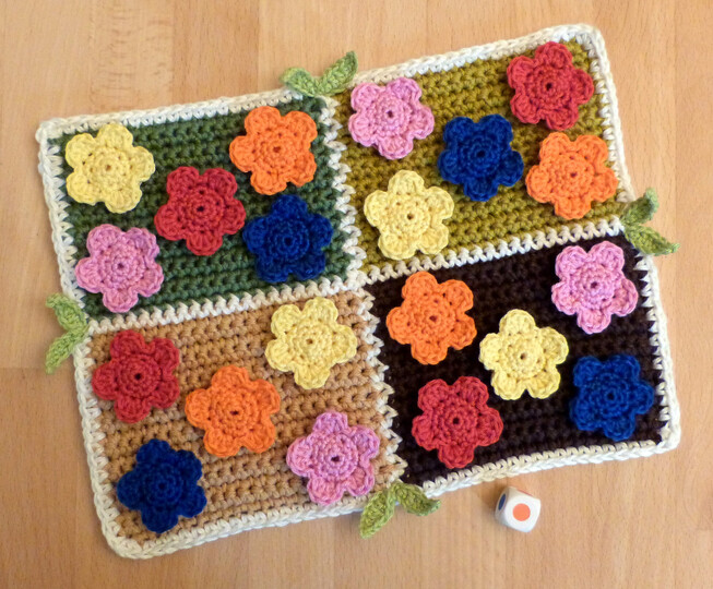 Crochet pattern board game 'My flower garden'