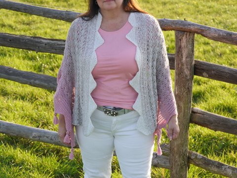 Häkelstola Marie unisize