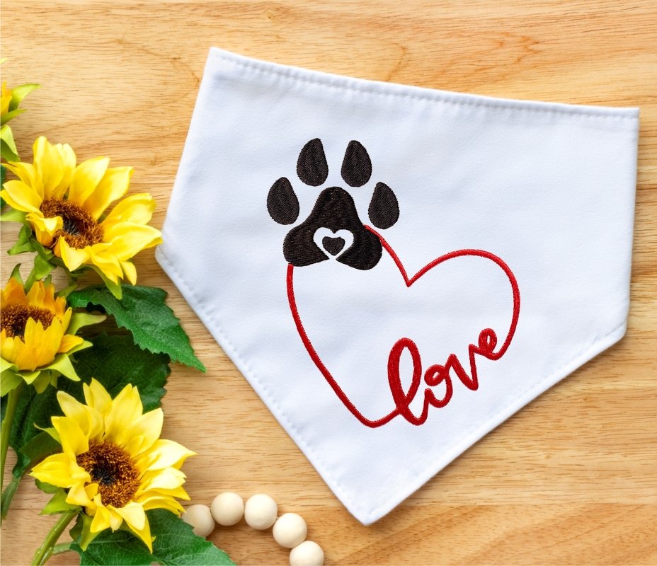 Stickdatei Loveherz simple und Hundepfote in 6 Größen, Maschinenstickdatei - Bild 8