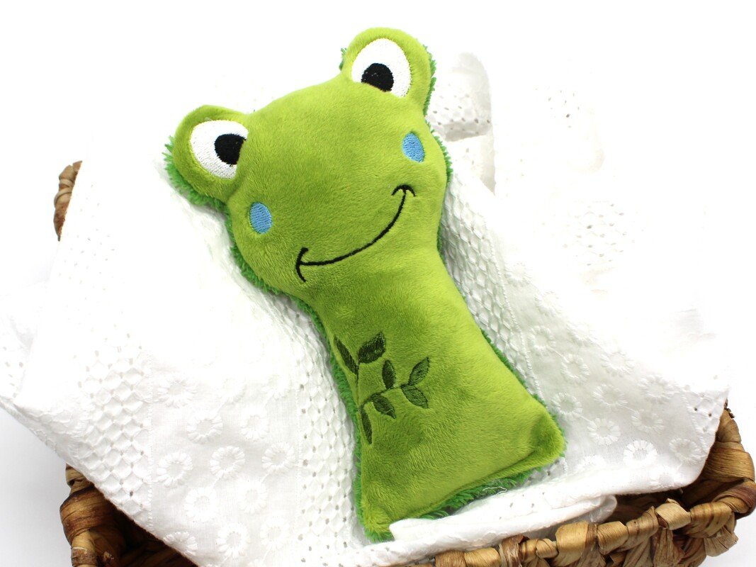 Stickdatei Frosch ITH Rassel Kuscheltier