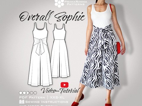 Sewing Pattern | Jersey Overall Sophie | Jumpsuit | E-Book | Sizes XXS-XL