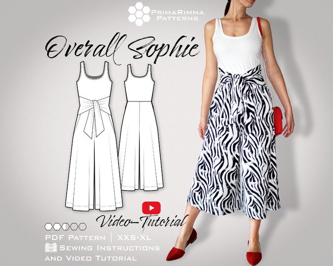 Sewing Pattern | Jersey Overall Sophie | Jumpsuit | E-Book | Sizes XXS-XL