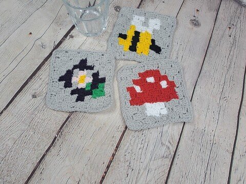 Summer Crochet Coasters – Pattern for Colorful Coasters