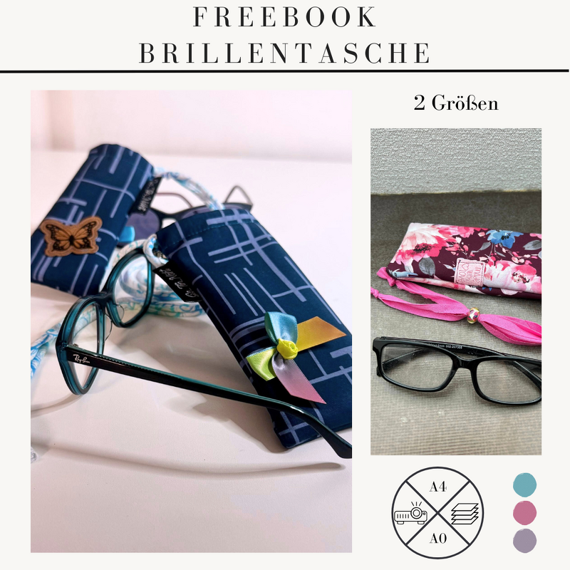 FreE-Book Schnittmuster und Nähanleitung Brillentasche aus Stoffresten