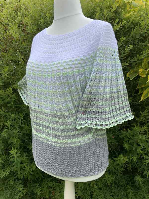 Häkelanleitung Fledermauspulli Elfenflügel - Bild 13