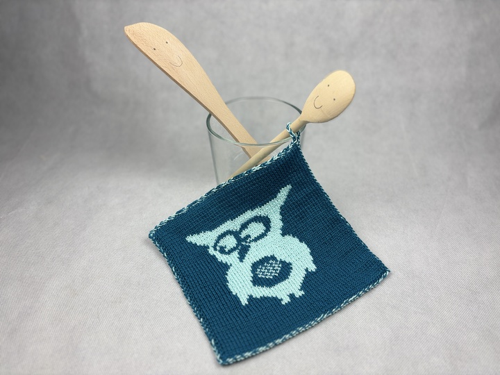 Potholder Economy Set Owl Family–Knitting Instructions