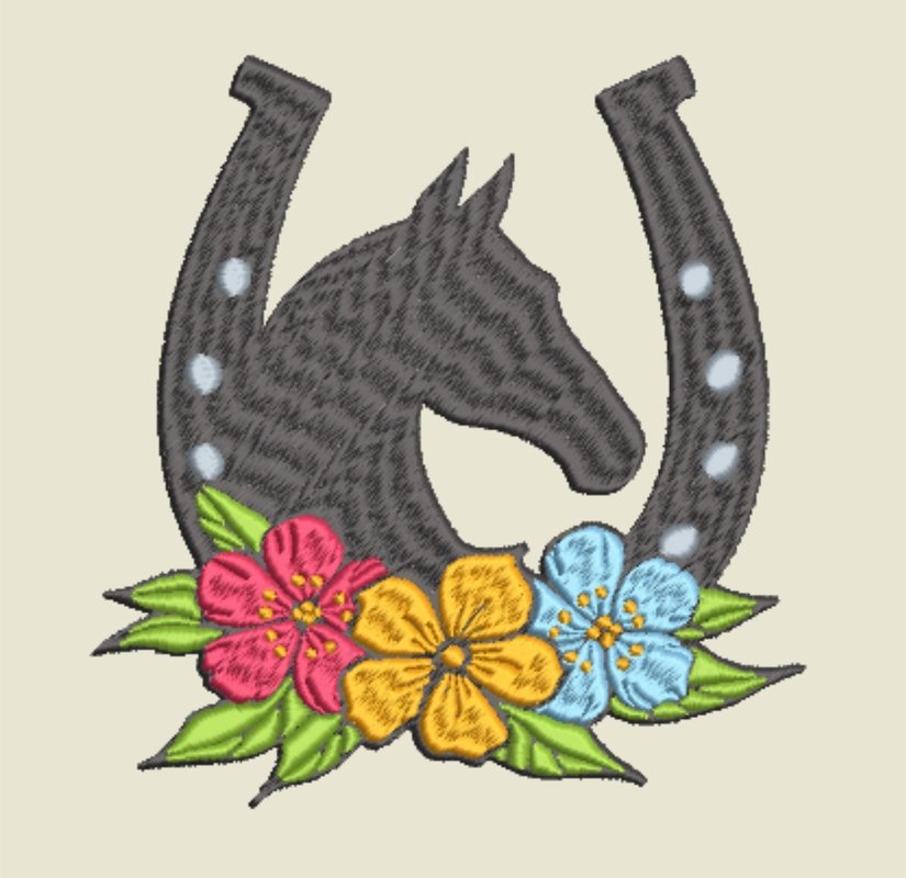 Stickdatei Hufeisen in 6 Größen, Maschinenstickdatei - Bild 7