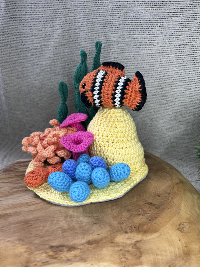 Häkelanleitung Korallenriff mit Clownfisch "Claus", PDF Datei