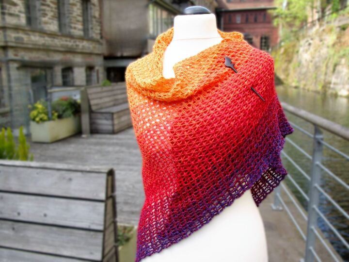 Capucina Tuch, Lace, Strickanleitung