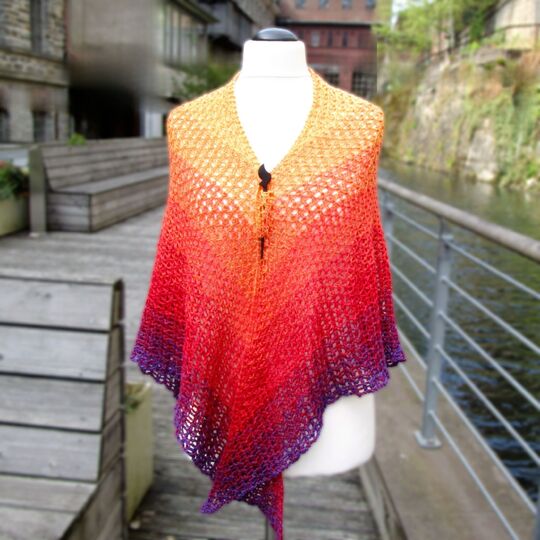 Capucina Tuch, Lace, Strickanleitung