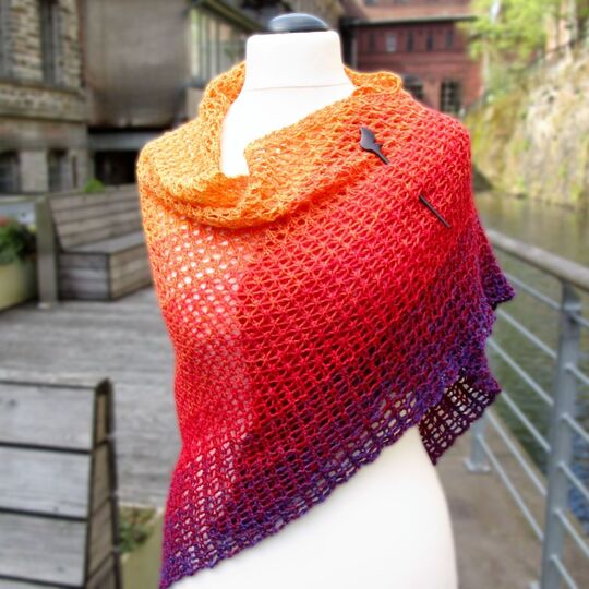 Capucina Tuch, Lace, Strickanleitung