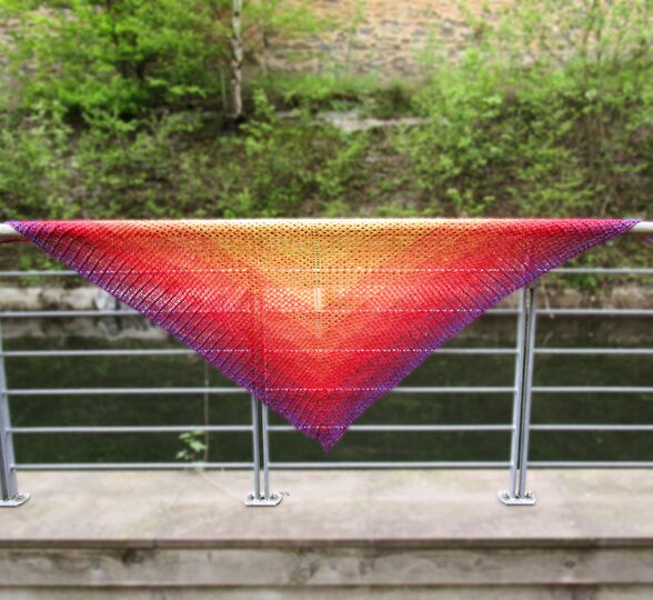 Capucina Tuch, Lace, Strickanleitung