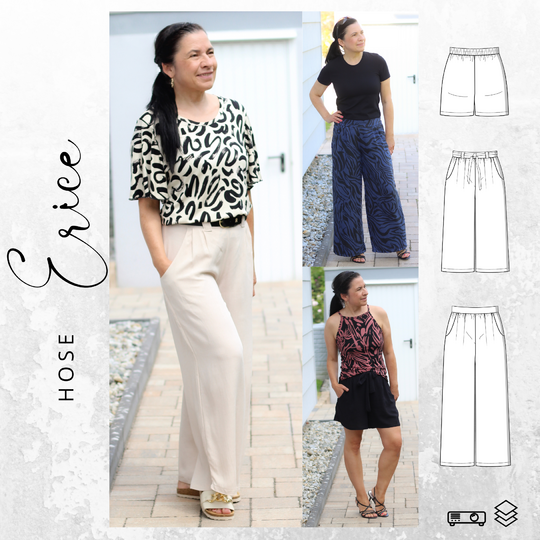 Schnittmuster PDF Ebook Hose ERICE Gr. 32-56