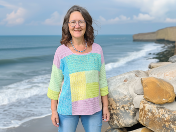 Häkelpulover Frauhohmanns "Piazza", der gute Laune-Pulli mit Farbenspiel