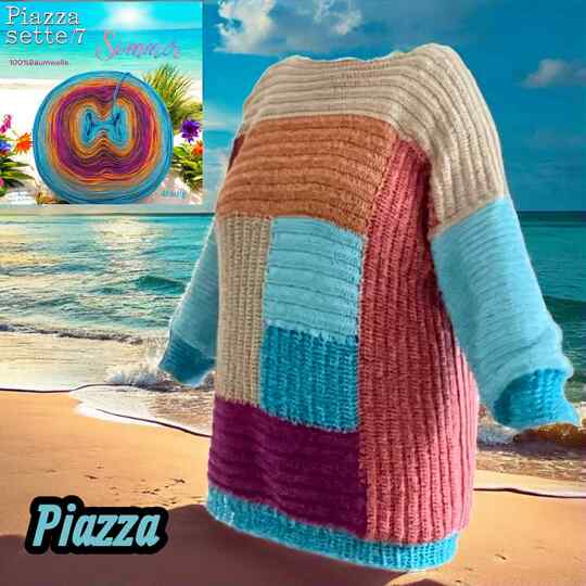 Häkelpulover Frauhohmanns "Piazza", der gute Laune-Pulli mit Farbenspiel