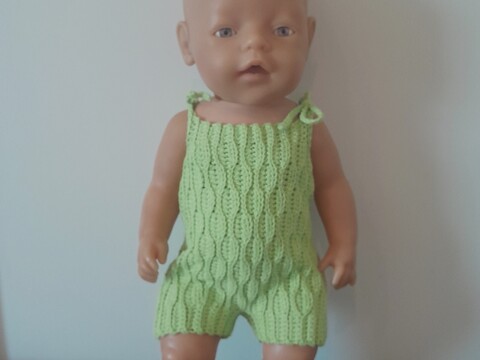 Häkelanleitung Kurzoverall für 42 - 44 cm Puppe