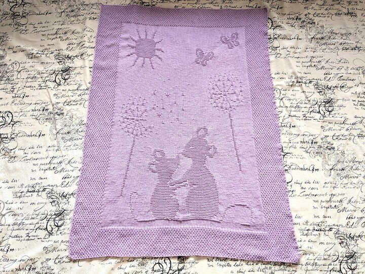 Strickanleitung Baby- / Kinderdecke "Glücksmoment II" - einfach