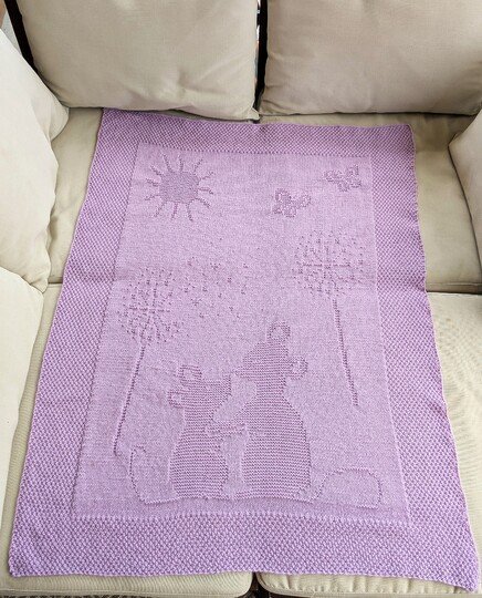 Strickanleitung Baby- / Kinderdecke "Glücksmoment II" - einfach