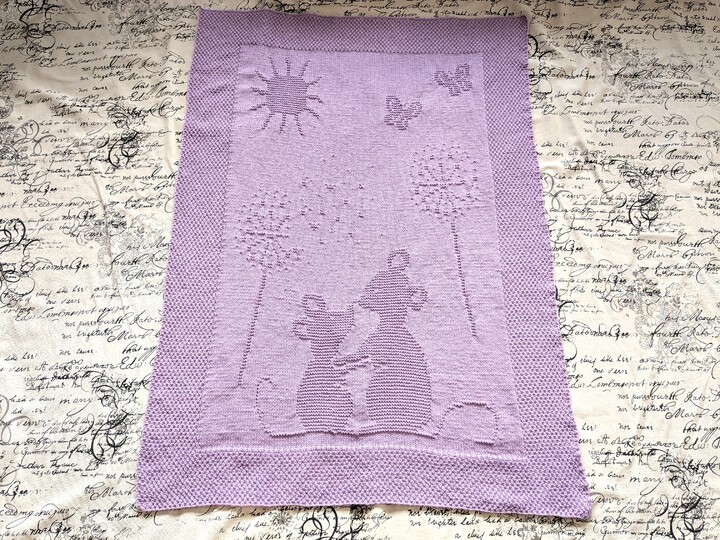 Strickanleitung Babydecke / Kinderdecke "Glücksmoment II" - einfach