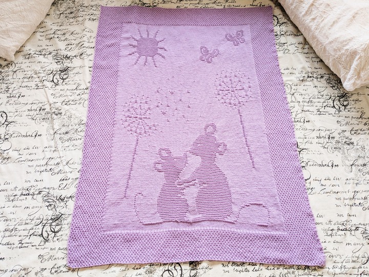 Strickanleitung Babydecke / Kinderdecke "Glücksmoment II" - einfach