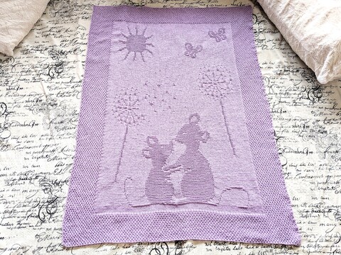 Strickanleitung Babydecke / Kinderdecke "Glücksmoment II" - einfach