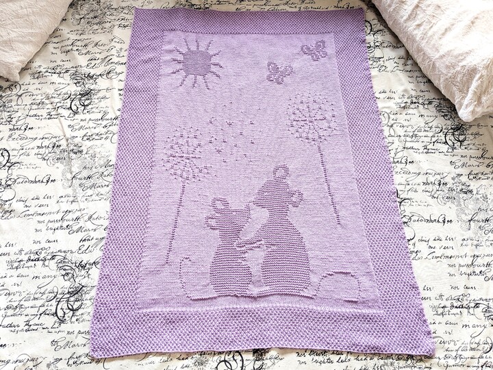 Strickanleitung Babydecke / Kinderdecke "Glücksmoment II" - einfach