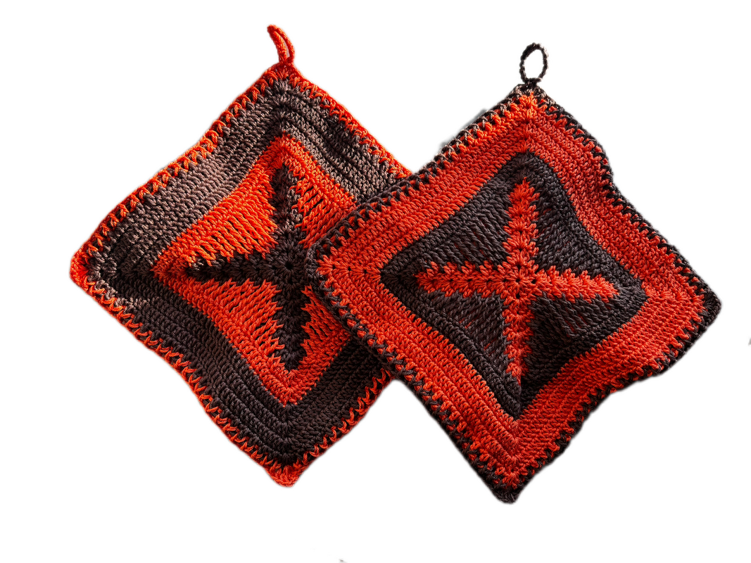 pot holders in flames - extra thick
