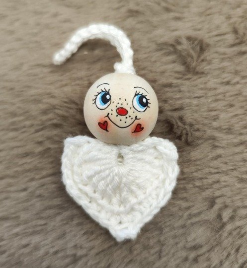 Sweetheart Crochet Pattern Worry Worm english US terms