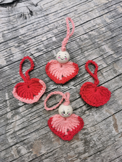 Sweetheart Crochet Pattern Worry Worm english US terms