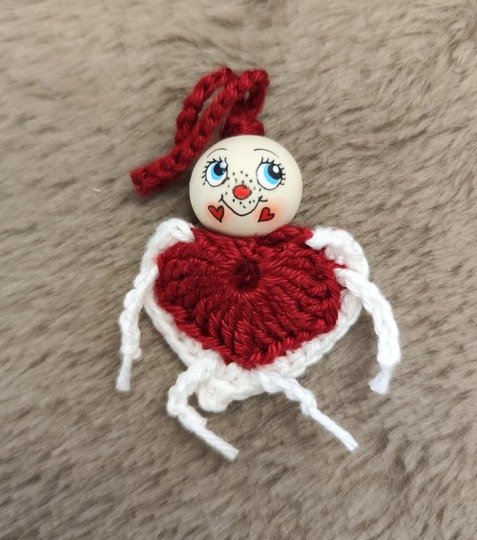 Sweetheart Crochet Pattern Worry Worm english US terms