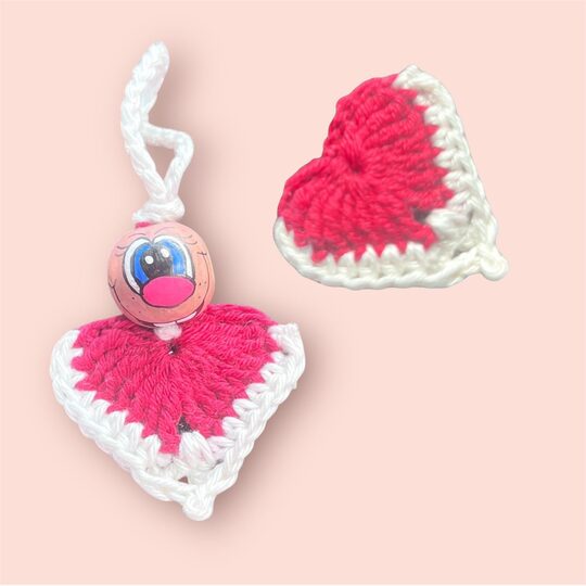 Sweetheart Crochet Pattern Worry Worm english US terms