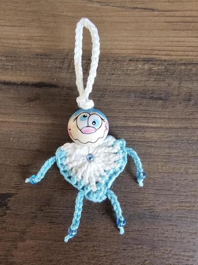 Sweetheart Crochet Pattern Worry Worm english US terms