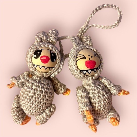 Amigurumi pattern plush monster- sitting & standing lucky charm - US terms - Image 4