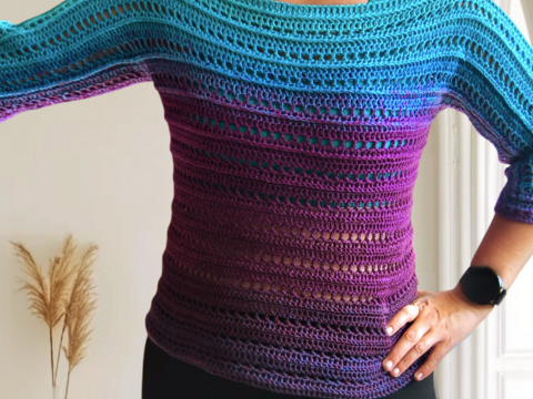 Sommer Pulli "Purple" Häkelanleitung