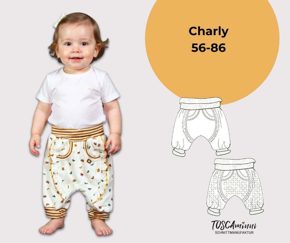 Schnittmuster Babyhose Charly – Pumphose  Gr. 56-86
