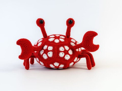 Flora die Krabbe – Häkelanleitung mit African Flowers + Bonusgeschichte