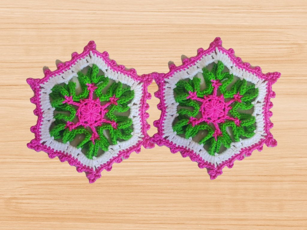 Crochet hexagon motif Pattern - Image 3