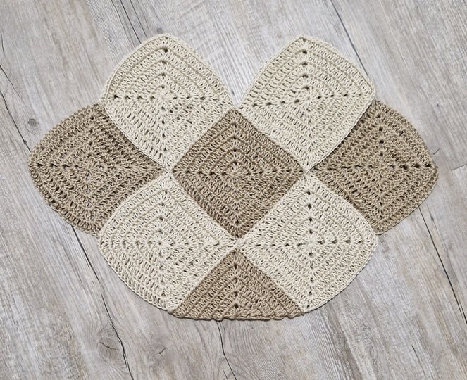 Häkelanleitung Sommertasche aus Granny Squares gehäkelt